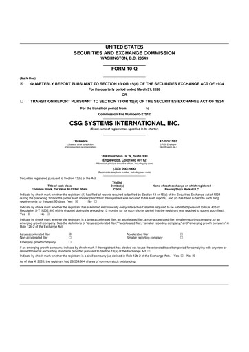 Thumbnail CSG International
 10-Q Quarterly Report FY 
