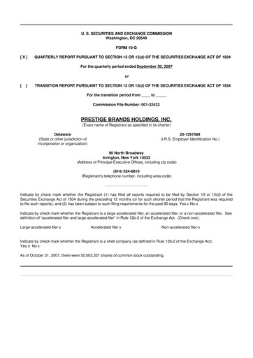 Thumbnail Prestige Consumer Healthcare 10-Q Quarterly Report FY 