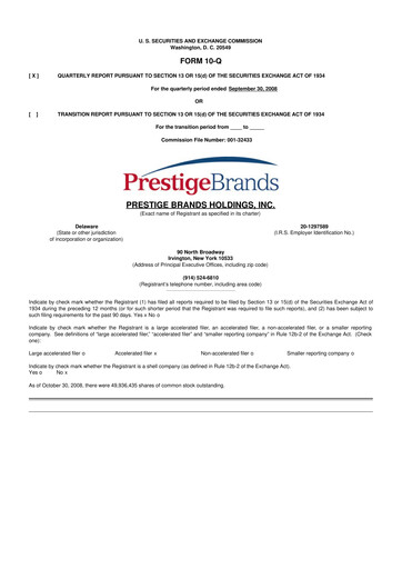Thumbnail Prestige Consumer Healthcare 10-Q Quarterly Report FY 