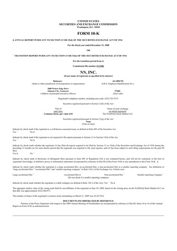 Vorschaubild NN, Inc.
 10-K Jahresbericht 