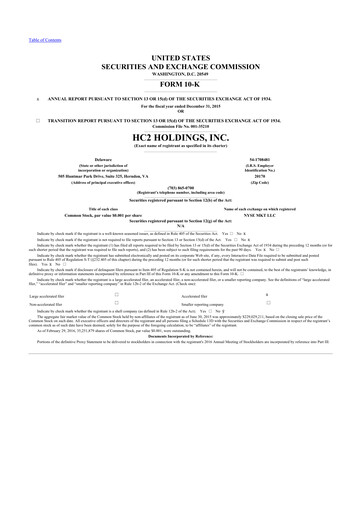 Thumbnail INNOVATE Corp. 10-K Annual Report 2015