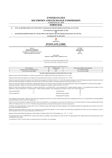 Thumbnail INNOVATE Corp. 10-K Annual Report 2023
