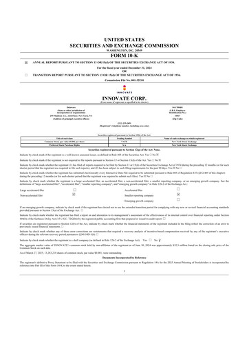 Thumbnail INNOVATE Corp. 10-K Annual Report 2024