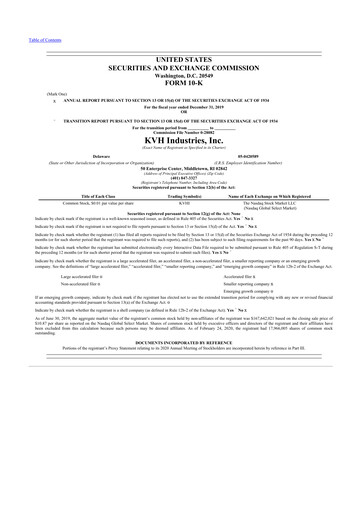 Thumbnail KVH Industries
 10-K Annual Report 2019