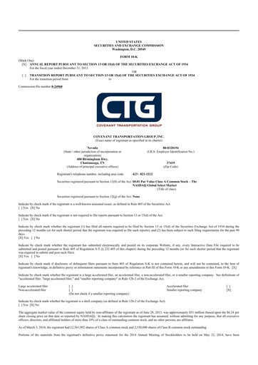 Thumbnail Covenant Logistics
 10-K Annual Report 2013