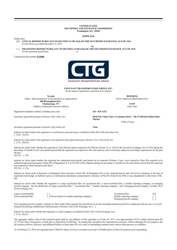 Thumbnail Covenant Logistics
 10-K Annual Report 2017