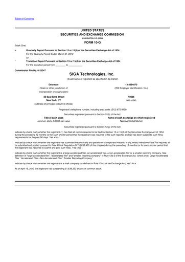Thumbnail SIGA Technologies 10-Q Quarterly Report FY2012 
