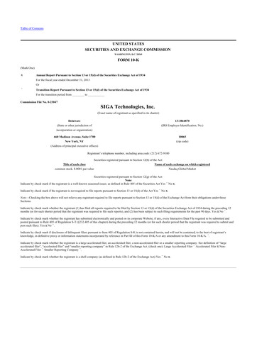 Thumbnail SIGA Technologies 10-K Annual Report 2013