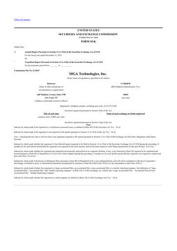 Thumbnail SIGA Technologies 10-K Annual Report 2015