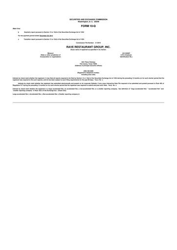 Thumbnail Rave Restaurant Group 10-Q Quarterly Report FY2015 