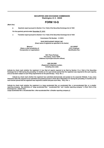 Thumbnail Rave Restaurant Group 10-Q Quarterly Report FY2016 