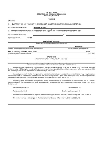 Thumbnail Blackboxstocks 10-Q Quarterly Report FY2016 