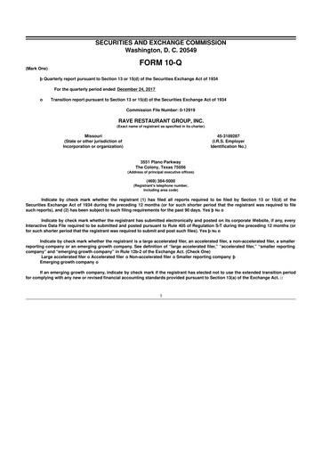 Thumbnail Rave Restaurant Group 10-Q Quarterly Report FY2018 