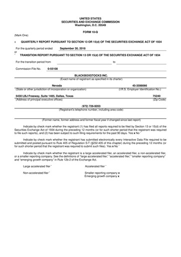 Thumbnail Blackboxstocks 10-Q Quarterly Report FY2018 