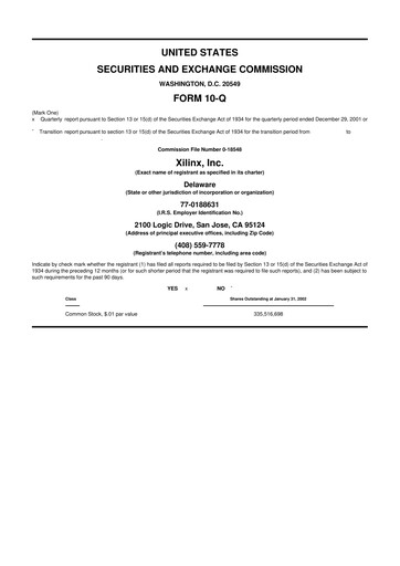Miniature Xilinx 10-Q Rapport trimestriel  