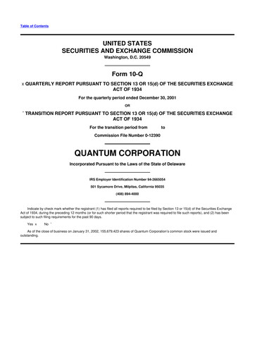 Thumbnail Quantum Corporation 10-Q Quarterly Report FY 