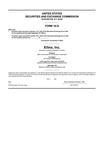 Miniature Xilinx 10-Q Rapport trimestriel  