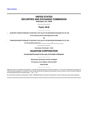 Thumbnail Quantum Corporation 10-Q Quarterly Report FY 