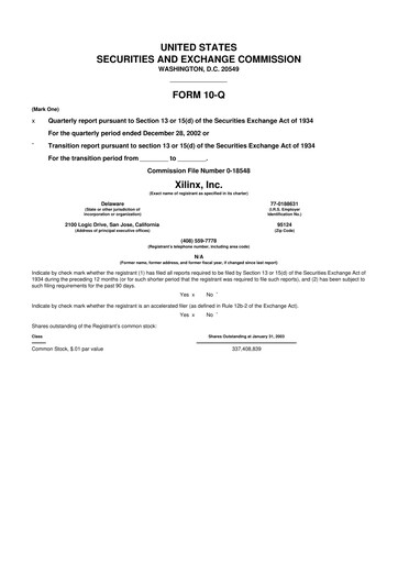 Miniature Xilinx 10-Q Rapport trimestriel  
