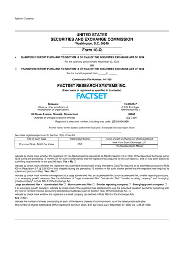 Thumbnail FactSet 10-Q Quarterly Report FY2023 