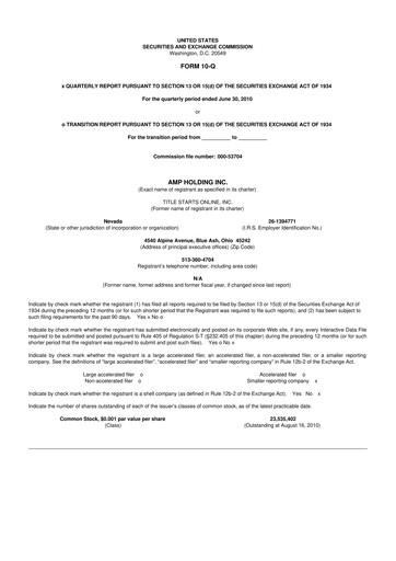 Miniature Workhorse Group
 10-Q Rapport trimestriel  