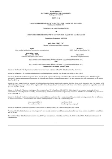 Miniature Workhorse Group
 10-K Rapport annuel 