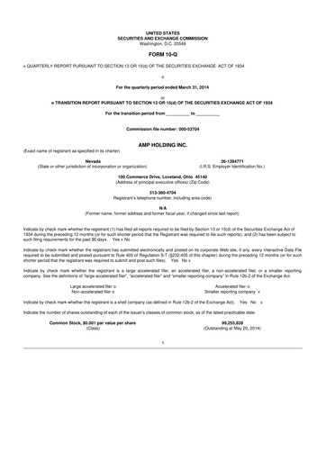 Miniature Workhorse Group
 10-Q Rapport trimestriel 2014 