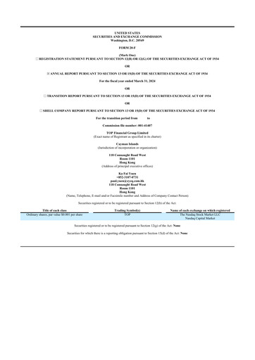 Thumbnail TOP Financial Group Limited 20-F Annual Report 2024