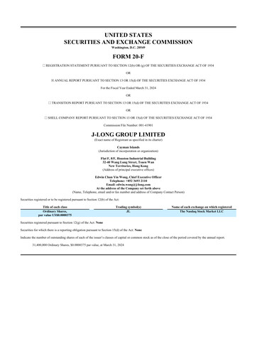 Thumbnail J-Long Group 20-F Annual Report 2024