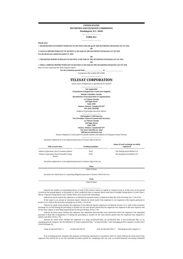 Thumbnail Telesat 20-F Annual Report 2024