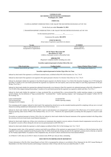 Thumbnail INmune Bio 10-K Annual Report 2024