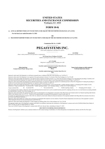 Thumbnail Pegasystems 10-K Annual Report 2024