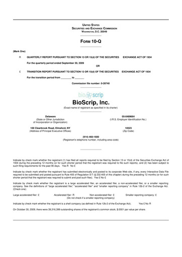 Thumbnail Option Care Health 10-Q Quarterly Report FY 