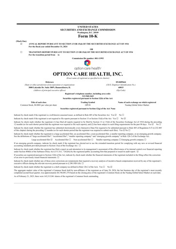 Thumbnail Option Care Health 10-K Annual Report 2024