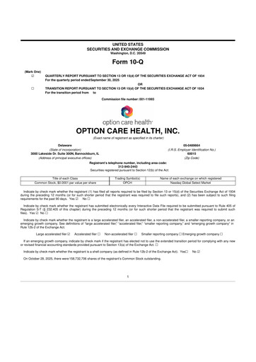 Thumbnail Option Care Health 10-Q Quarterly Report FY2025 