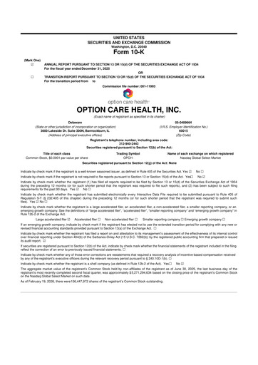 Thumbnail Option Care Health 10-K Annual Report 2025