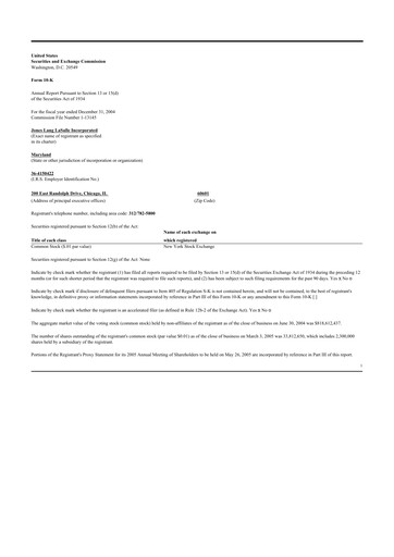 Thumbnail Jones Lang LaSalle 10-K Annual Report 