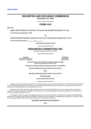 Thumbnail RGP (Resources Connection) 10-K Annual Report 
