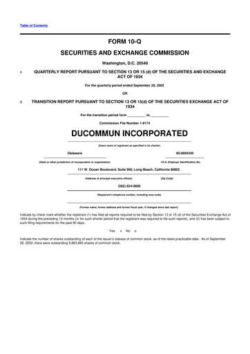 Thumbnail Ducommun 10-Q Quarterly Report FY 