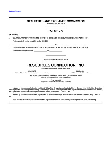 Thumbnail RGP (Resources Connection) 10-Q Quarterly Report FY 
