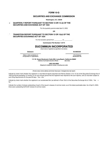 Thumbnail Ducommun 10-Q Quarterly Report FY 