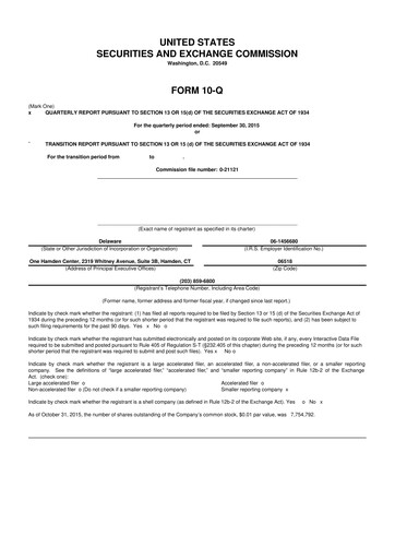 Thumbnail TransAct Technologies 10-Q Quarterly Report FY2015 