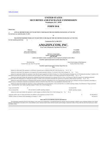 Thumbnail Amazon 10-K Annual Report 2013