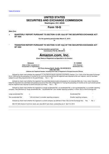 Miniature Amazon 10-Q Rapport trimestriel 2014 