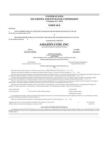 Thumbnail Amazon 10-K Annual Report 2017