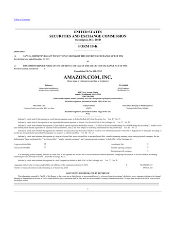 Thumbnail Amazon 10-K Annual Report 2019