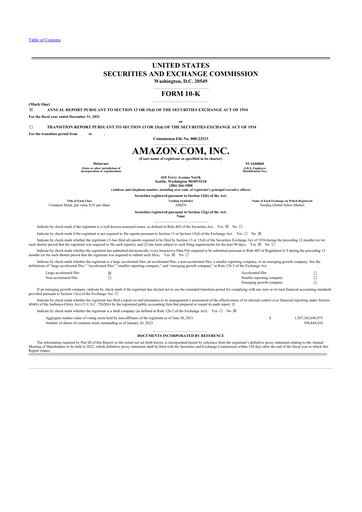 Thumbnail Amazon 10-K Annual Report 2021