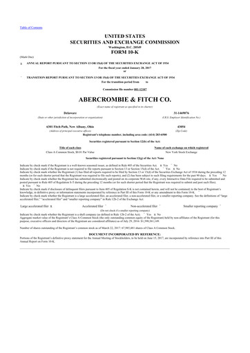 Thumbnail Abercrombie & Fitch 10-K Annual Report 2016