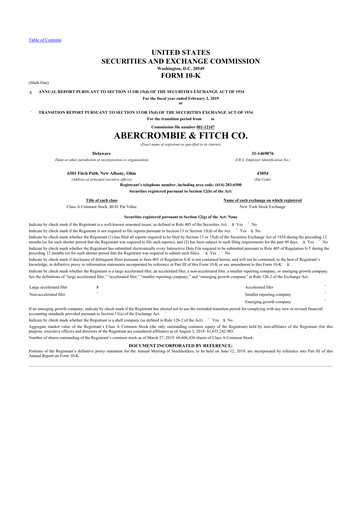 Thumbnail Abercrombie & Fitch 10-K Annual Report 2018