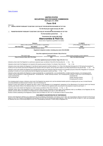 Thumbnail Abercrombie & Fitch 10-K Annual Report 2020